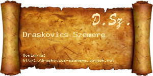 Draskovics Szemere névjegykártya